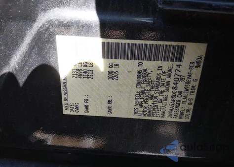 2013 Nissan Maxima 3.5 Sv из США, поврежденный, VIN 1N4AA5AP8DC840774